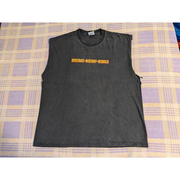 Vtg CKY Band T Shirt Jackass Bam Margera Infiltrate Destroy Rebuild 90s Y2k 2002